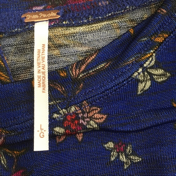 Free People Floral Ruffle Key Hole Top - Picture 6 of 6